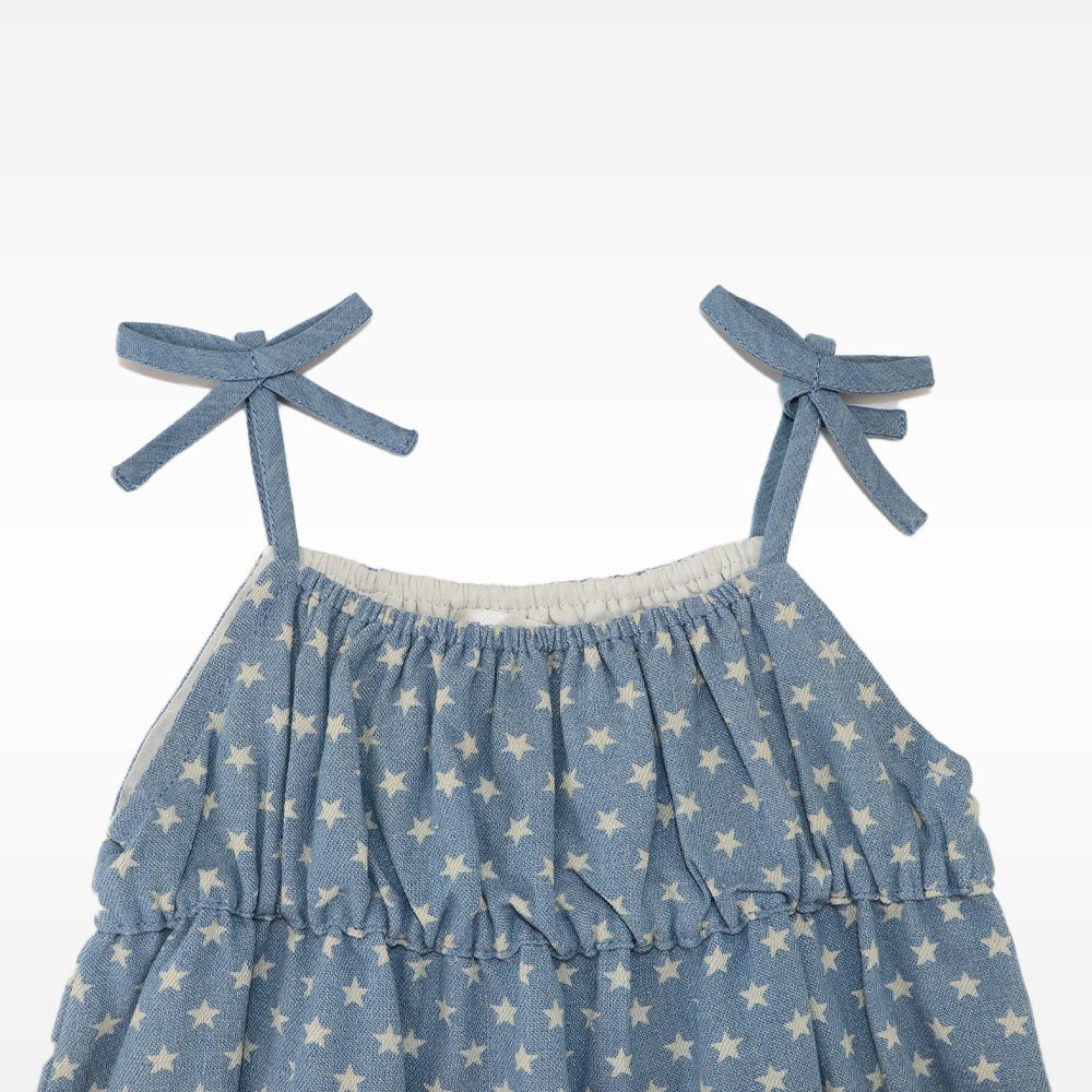 Troi Zenfants Thea Denimstar Blue Star Pattern Baby Shorts
