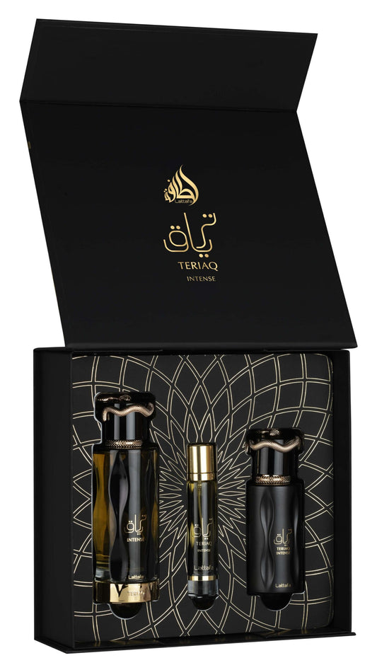 Lattafa Teriaq Intense Luxury Fragrance Gift Set with Hairmist