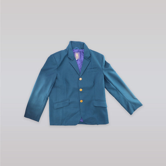 Unruly Blue Boys Navy Fine Wool Formal Suit Jacket