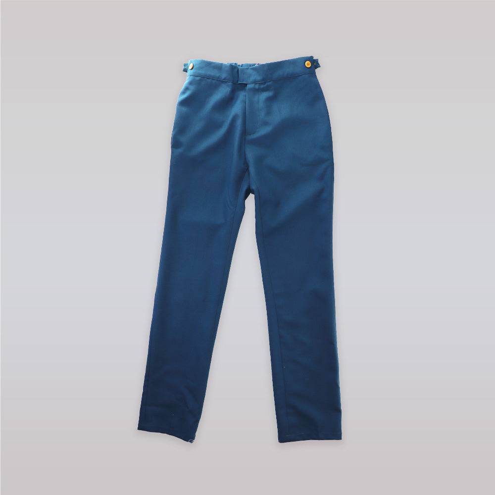 Unruly Blue Boys Navy Fine Wool Formal Suit Trousers
