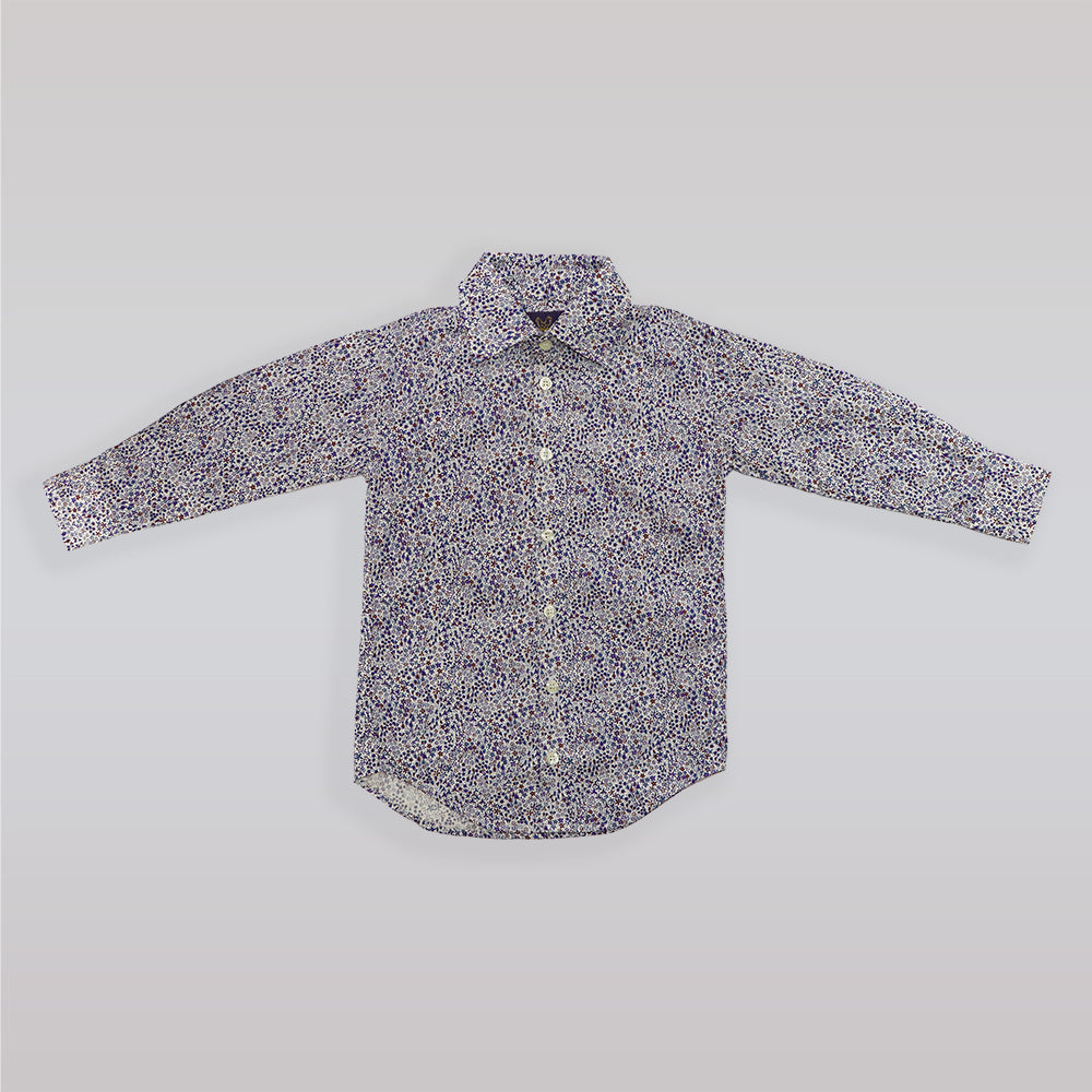 Unruly Blue Girls Liberty Purple Sky Floral Cotton Dress