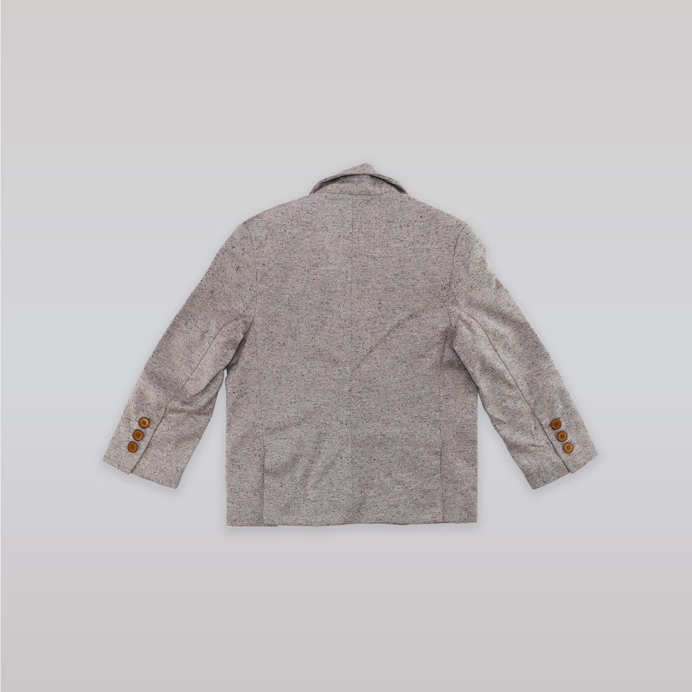 Unruly Blue Boys Grey Flecked Formal Jacket for Kids