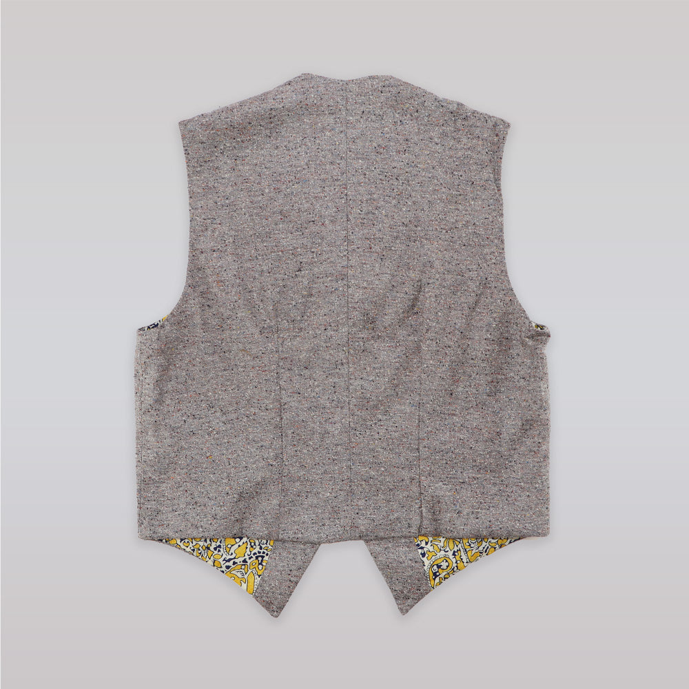 Unruly Blue Boys Grey Flecked Waistcoat for Elegant Party Wear