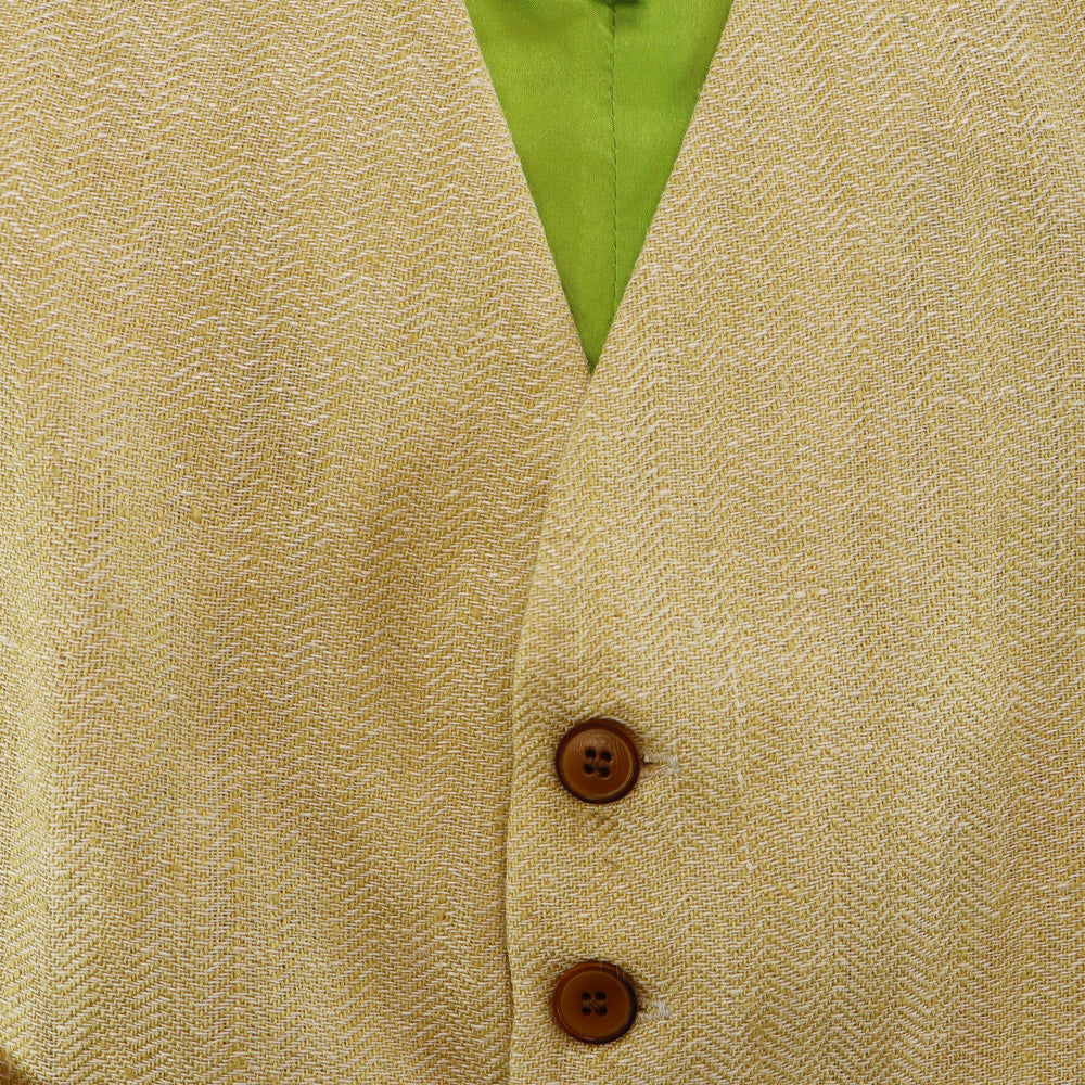 Unruly Blue Boys Beige Formal Suit Waistcoat for Events