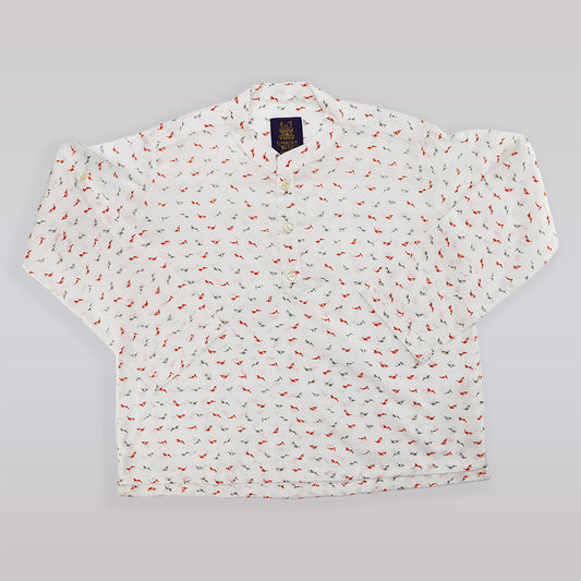 Unruly Blue Boys White Cotton Short Sleeve Diver Graphic Shirt