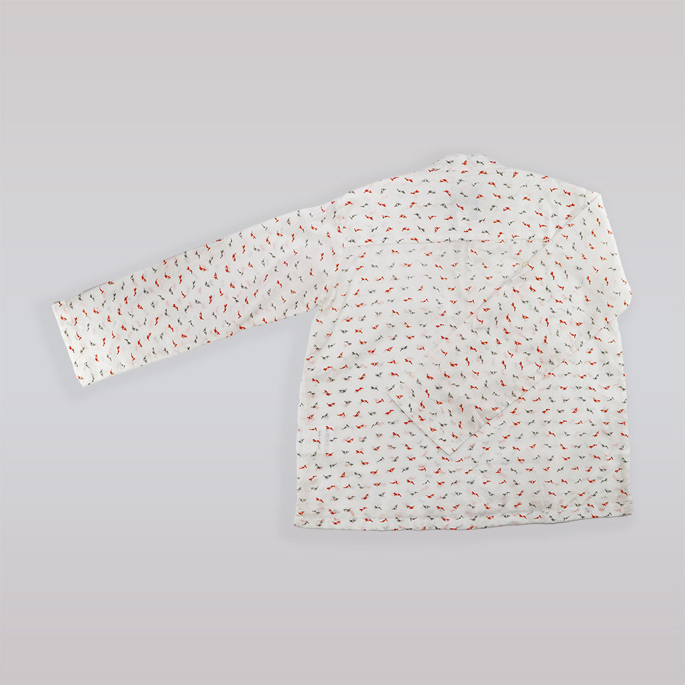 Unruly Blue Boys White Cotton Short Sleeve Diver Graphic Shirt
