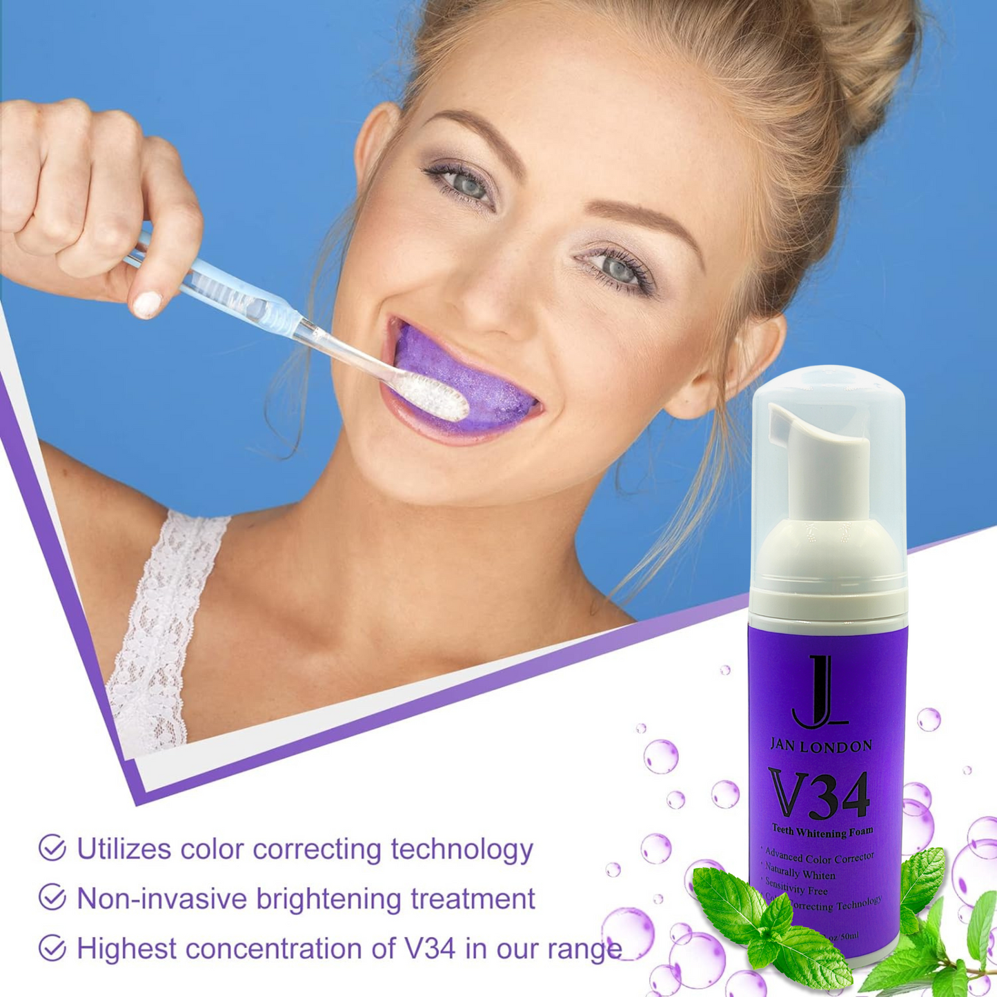 Jan London Teeth Whitening Foam for Aligners and Retainers