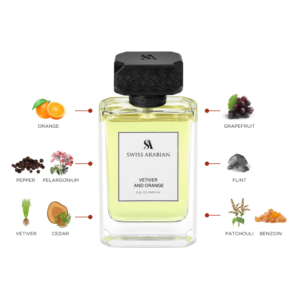 Swiss Arabian Vetiver and Orange Masculine Fragrance Eau de Parfum