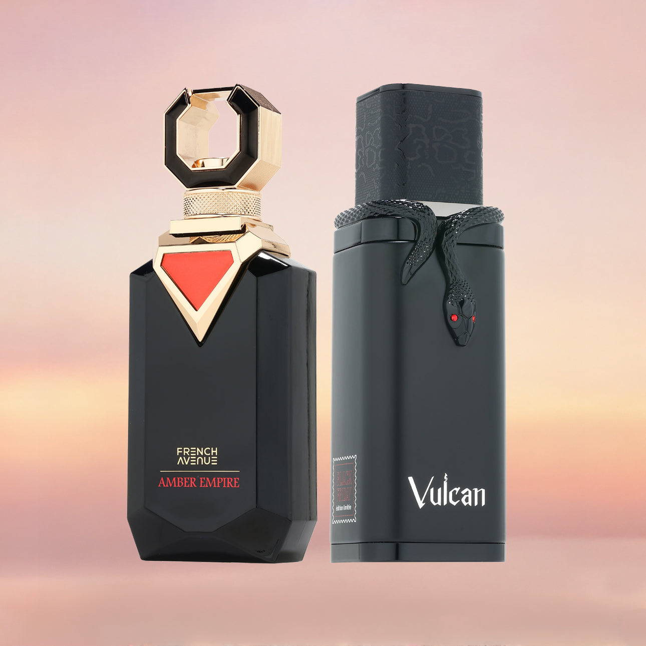 Fragrance World Vulcan Black Friday and Amber Empire Perfume Duo