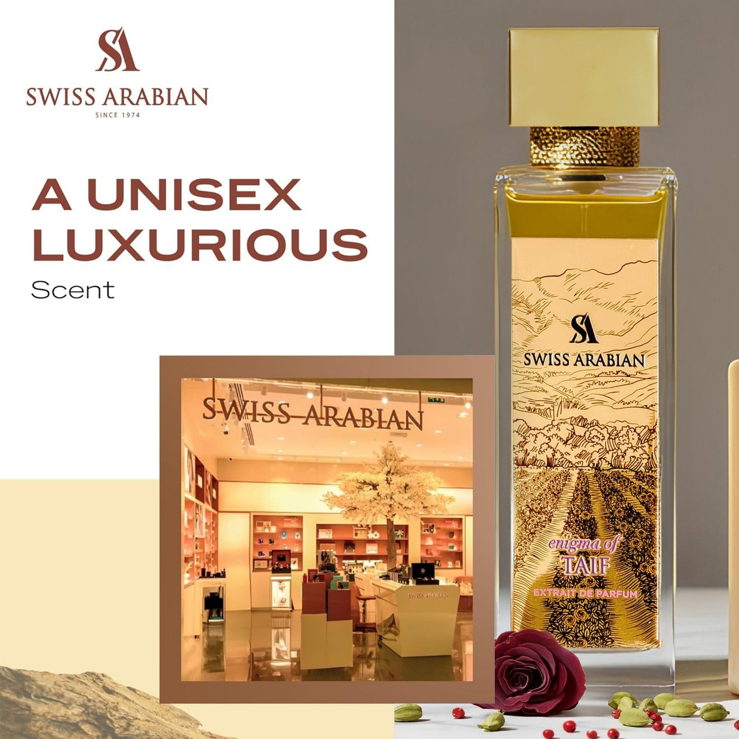 Enigma of Taif Bold Rose Fragrance with Warm Spicy Amber