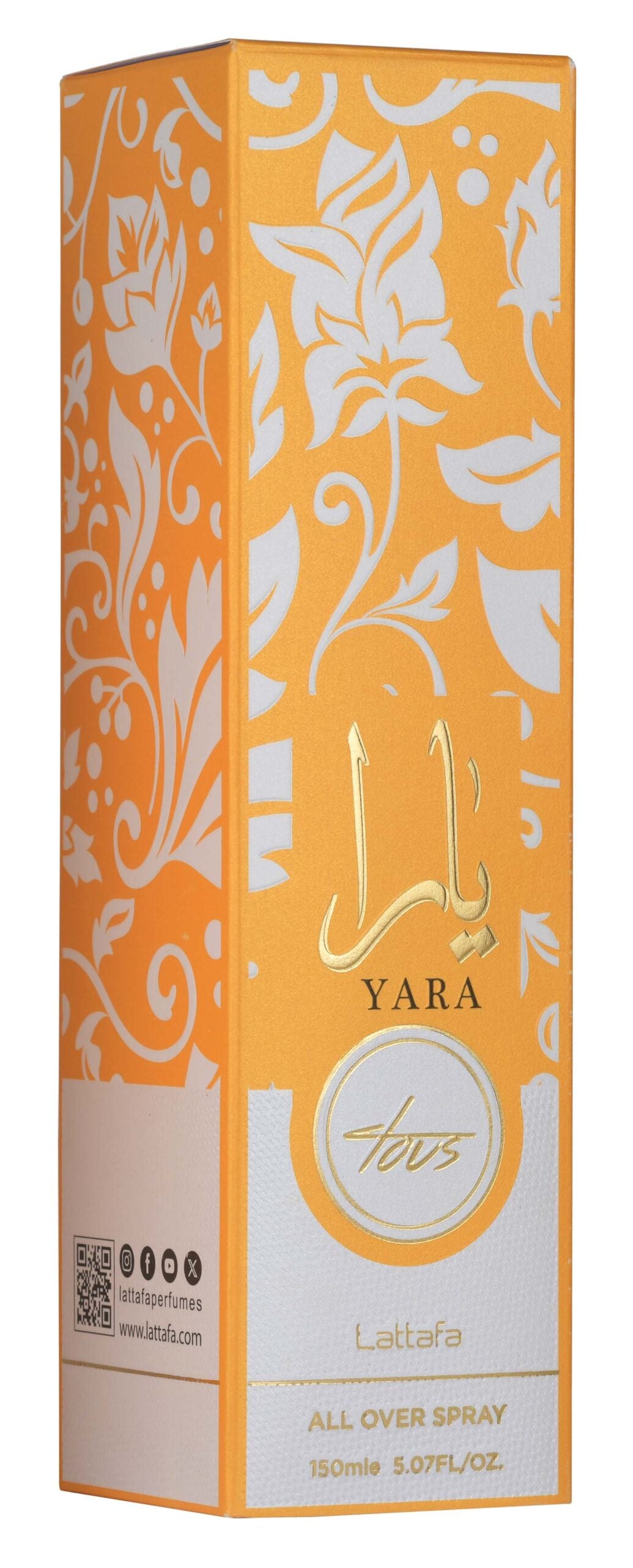 Lattafa Yara Tous All Over Spray Tropical Mango and Coconut Fragrance 150ml