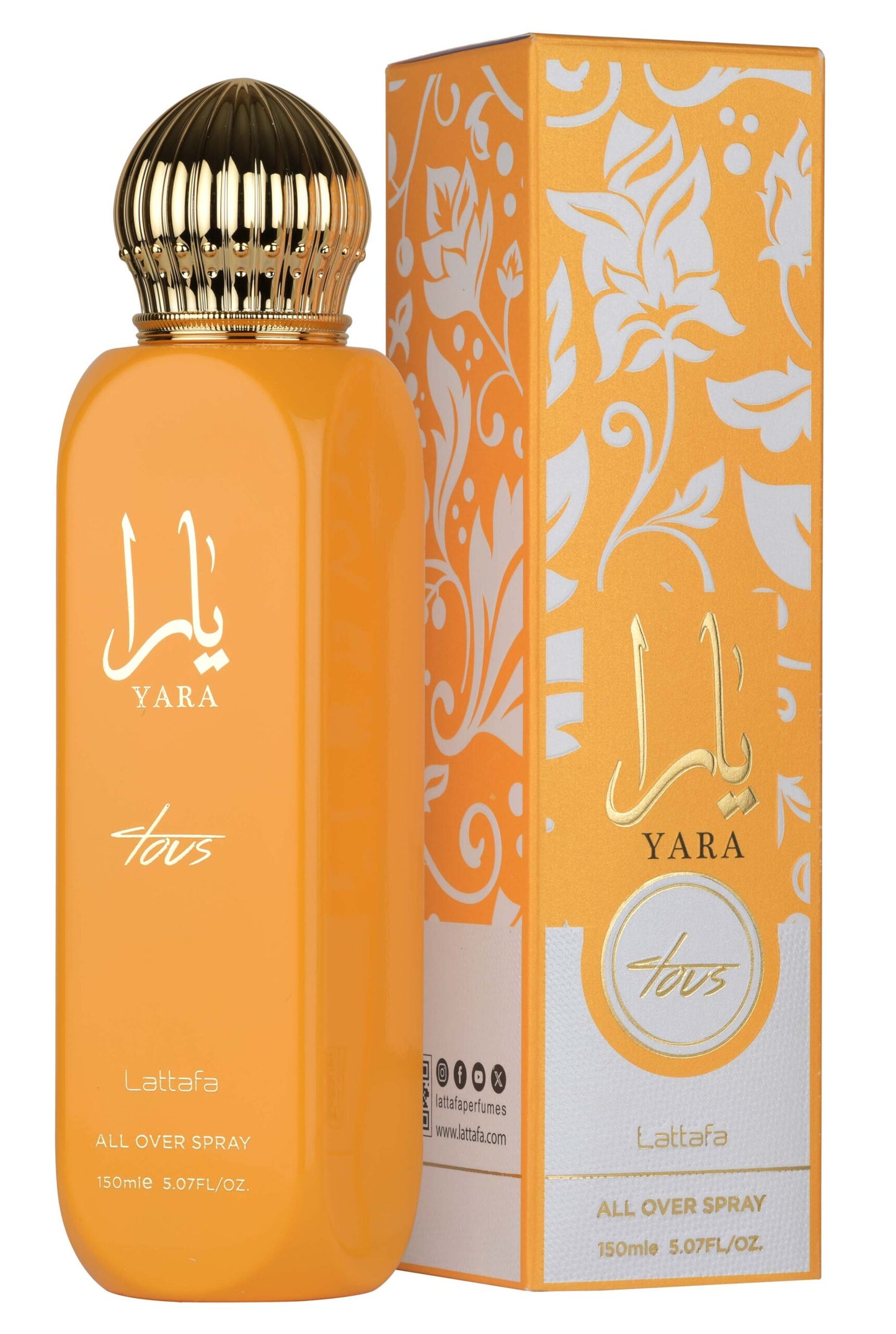 Lattafa Yara Tous All Over Spray Tropical Mango and Coconut Fragrance 150ml