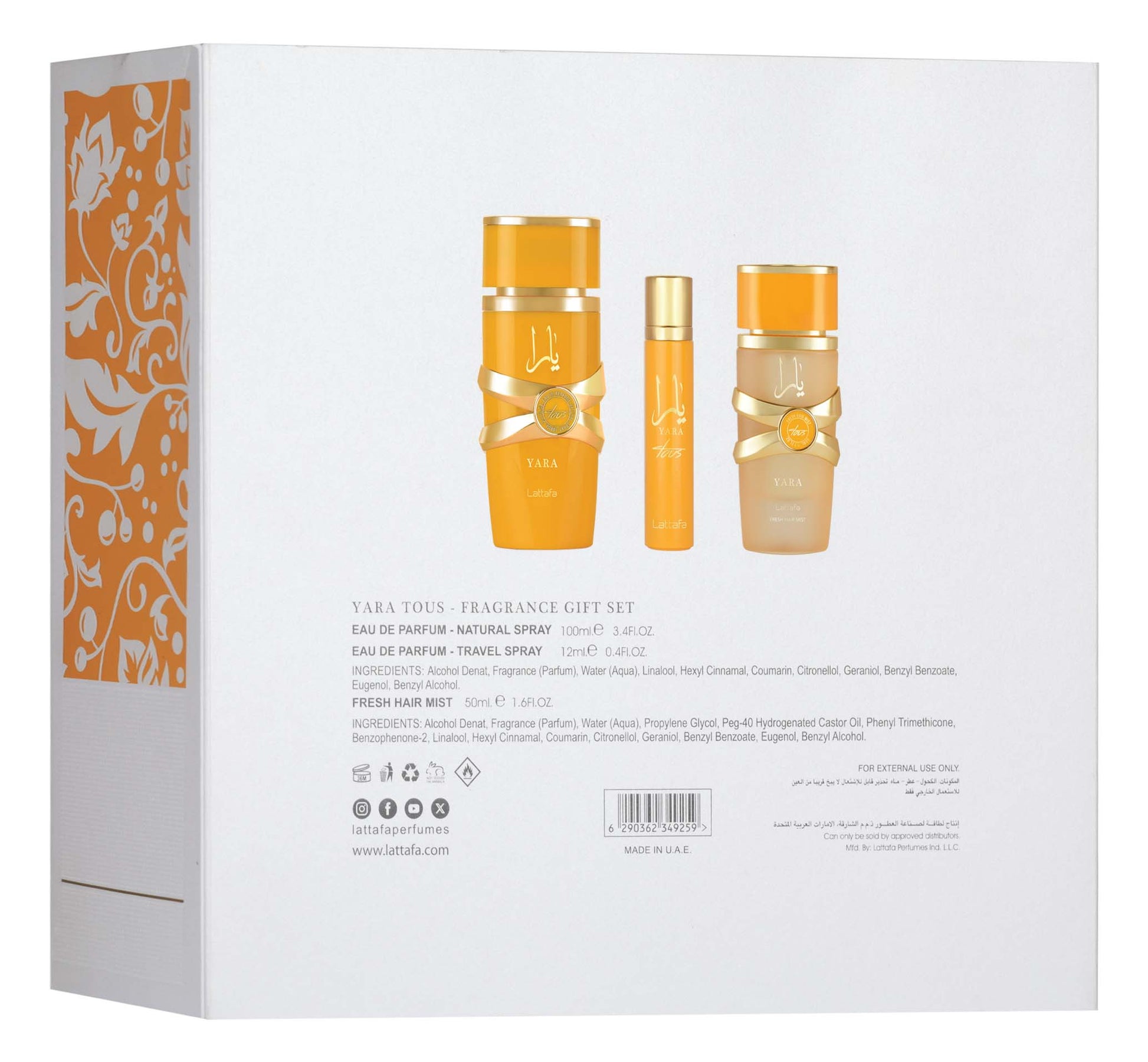 Lattafa Yara Tous Luxury Tropical Fragrance Gift Set for Women