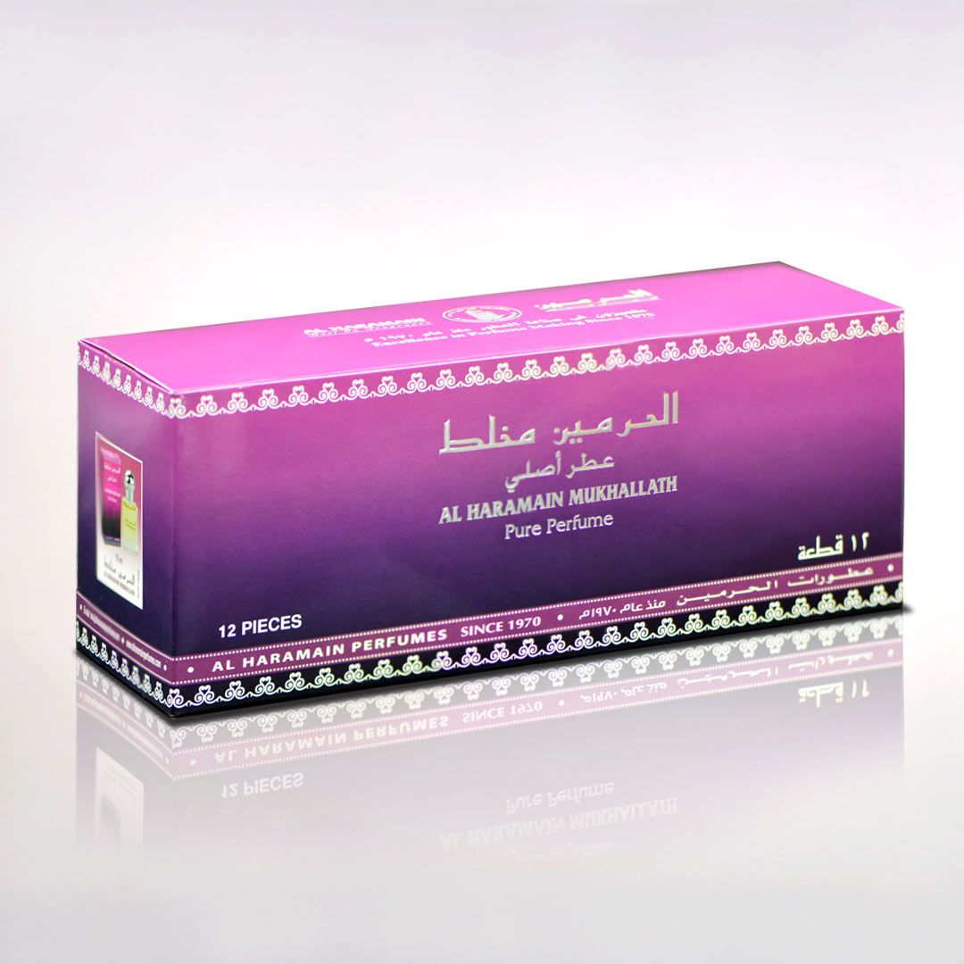 Al Haramain Mukhallath Unisex Perfume Oil 12 Pack 15ml Bottles