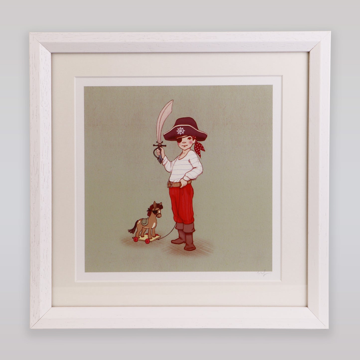 Belle & Boo Little Pirate Signed Giclee Art Print