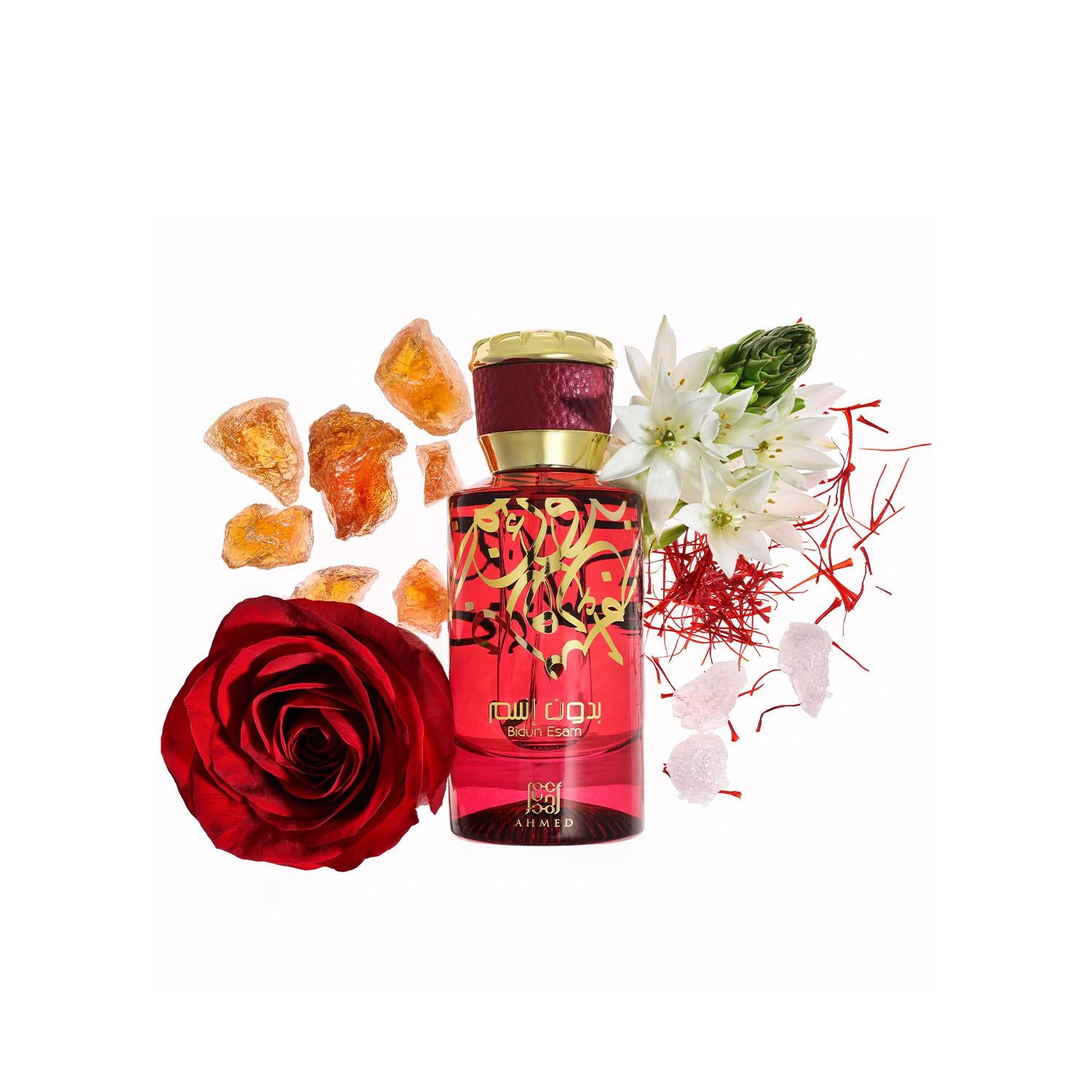 Ahmed Al Maghribi Bidun Esam Luxury Oriental Floral Woody Perfume