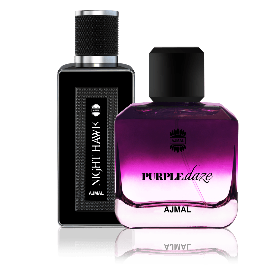 Ajmal Night Hawk and Purple Daze Long Lasting Unisex Perfume Bundle
