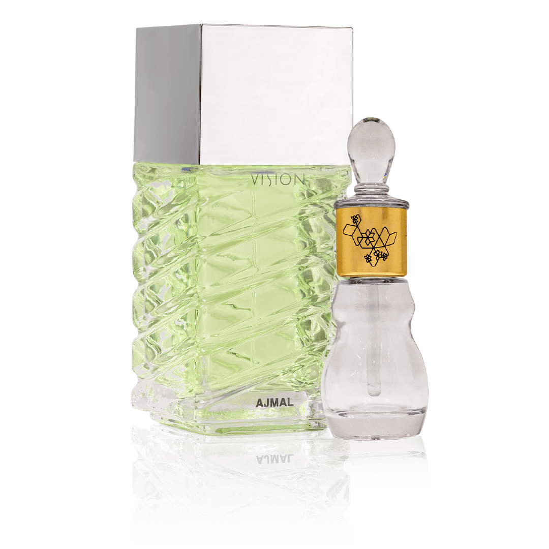 Ajmal Musk Silk Oil and Vision Premium Scent Set Unisex Fragrance Duo