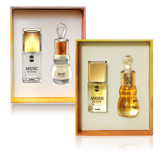 Ajmal Musc and Amber in Love Luxury Unisex Perfume Set