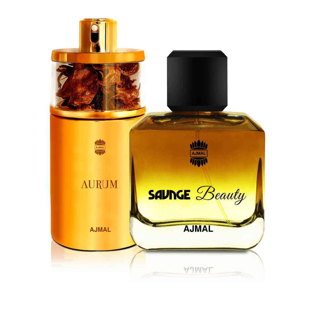 Ajmal Aurum and Savage Beauty Luxury Floral Perfume Gift Set