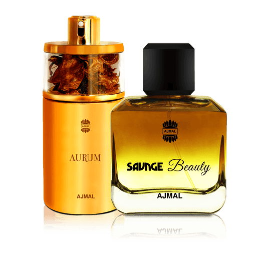 Ajmal Aurum and Savage Beauty Luxury Floral Perfume Gift Set
