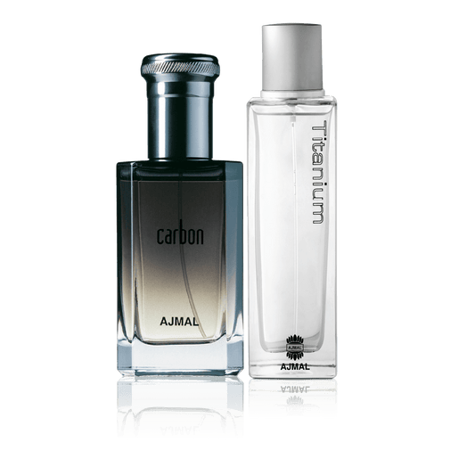 Ajmal Carbon and Titanium Masculine Eau De Parfum Fragrance Set