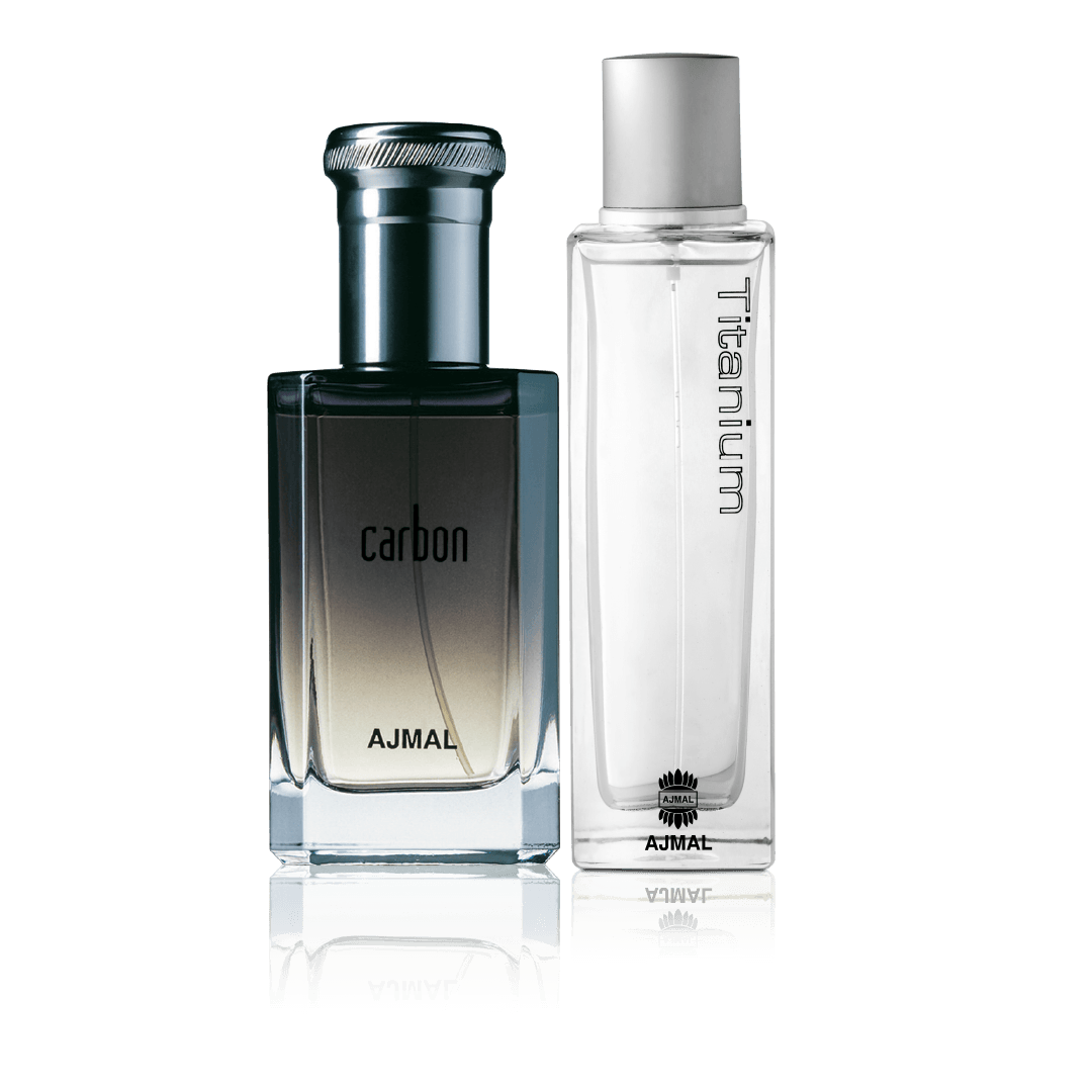 Ajmal Carbon and Titanium Masculine Eau De Parfum Fragrance Set