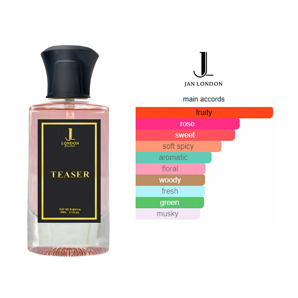 Jan London Teaser 50ml Eau de Parfum Seductive Floral Fruity Fragrance