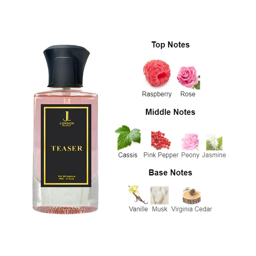 Jan London Teaser 50ml Eau de Parfum Seductive Floral Fruity Fragrance