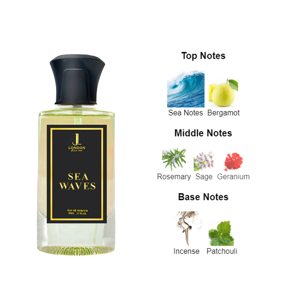Sea Waves Men's Refreshing Aquatic Eau de Parfum 50ml Spray