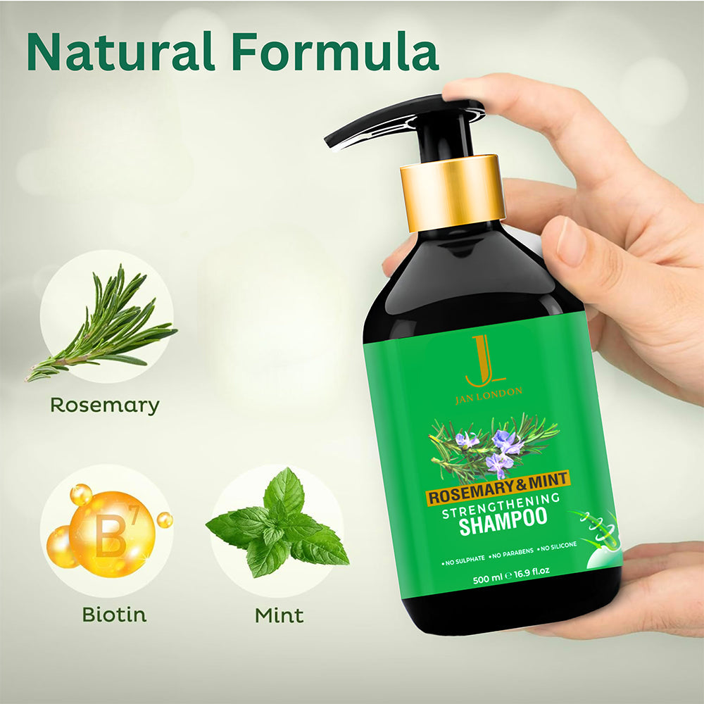 Jan London Rosemary and Mint Strengthening Sulfate Free Shampoo 500ml